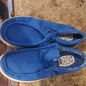 Hey Dude Kids Moccasins in Vibrant Blue